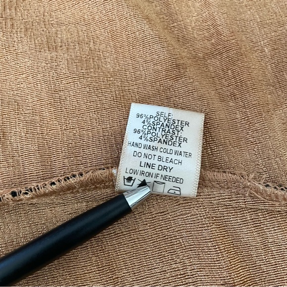 JLUXLABEL black and copper formfitting deep v-neck dress with side split size M - Picture 8 of 10